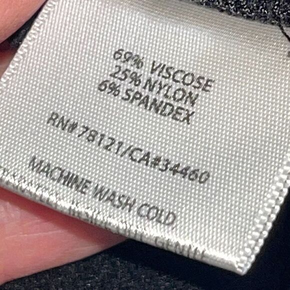 Eileen‎ Fisher Womens Asymmetrical Zip Jersey Knit Biker Moto Jacket Black Large - Picture 7 of 9